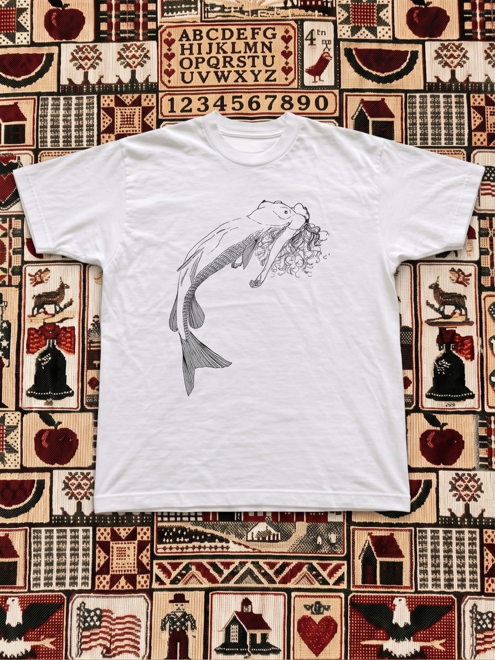 White Mermaid Graphic T-Shirt